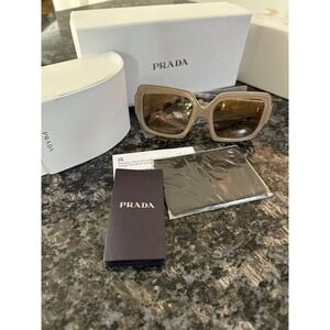 PRADA PR 21XS Grey Brown/Light Brown (06G-4I2) Sunglasses Brand New. Full Kit